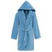 Peignoir femme velours brodé - Cobalt