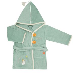 Peignoir enfant personnalisé Pingouin Vert