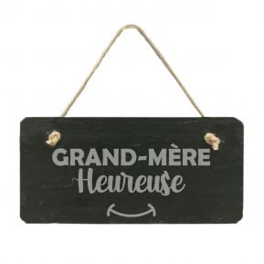 Plaque de porte en ardoise Grand-mère heureuse