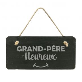 Plaque de porte en ardoise Grand-père Heureux