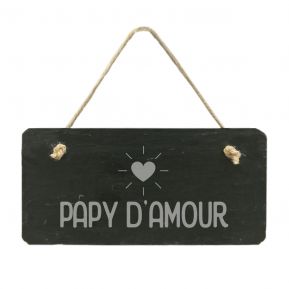 Plaque de porte en ardoise Papy d'amour