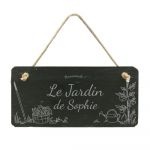 Plaque de porte en ardoise Jardinage