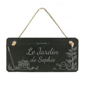 Plaque de porte en ardoise Jardinage