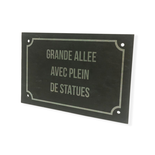 Plaque de rue ardoise décorative personnalisée texte