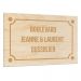 Plaque de rue en bois