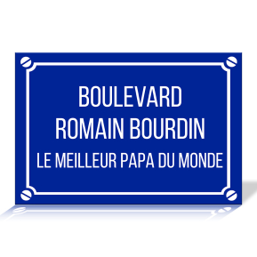 Plaque de rue personnalisée avec texte