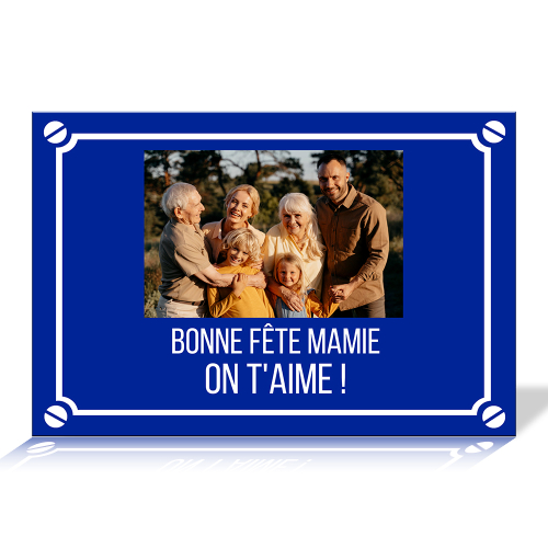 Plaque de rue personnalisée avec une photo