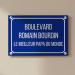 Plaque de rue personnalisée sur mur