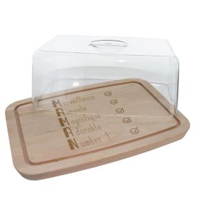 Plateau à fromage avec cloche Les qualités de Maman