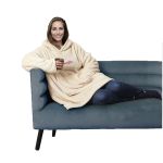 Poncho plaid tout doux brod prnom