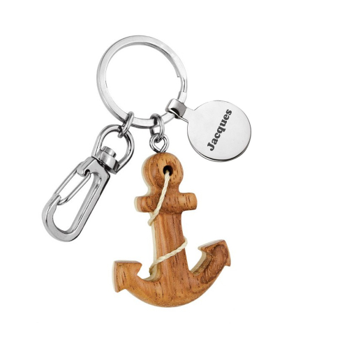 Porte-clés marin en bois personnalisé