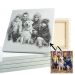 Toile famille portrait fusain
