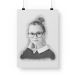 Portrait fusain classque noir et blanc