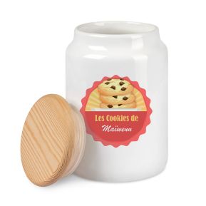 Pot personnalisé à cookies macaron 