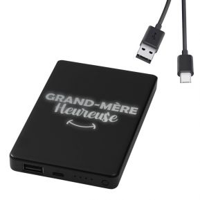 Powerbank lumineux Grand-mère heureuse