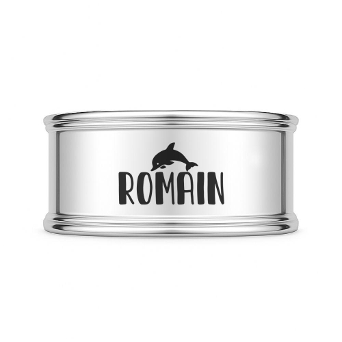 Rond de serviette prénom et motif gravé