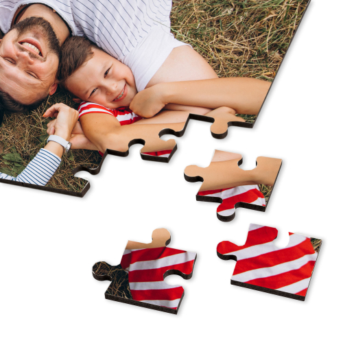 Puzzle photo en bois