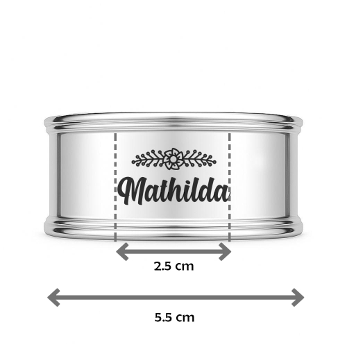 Rond de serviette métal argenté mesures