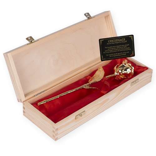 Coffret Rose en Or gravé One Love - interieur