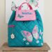 Sac à dos Stephen Joseph Papillon turquoise et rose brodé