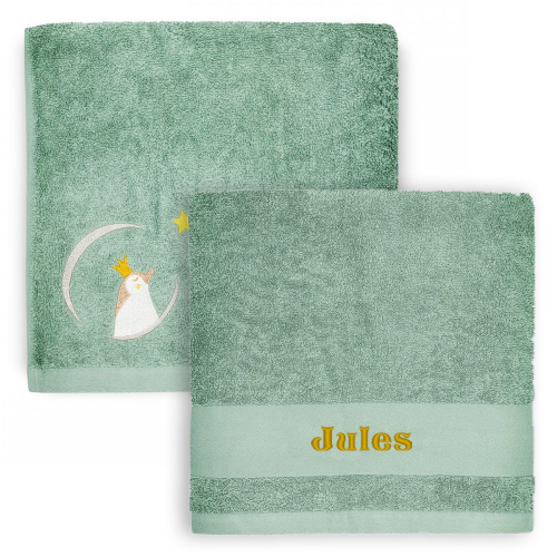 serviette pingouin vert l'oiseau bateau