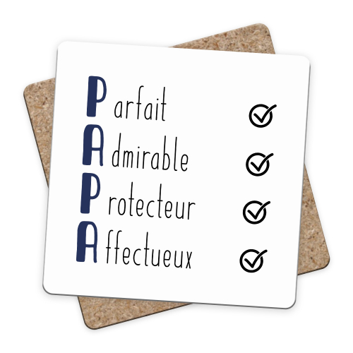 Sous-bock Les qualités de Papa 