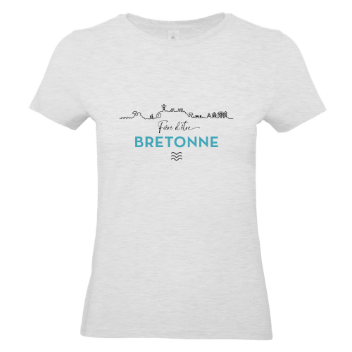 T-shirt gris Fiere d'être bretonne