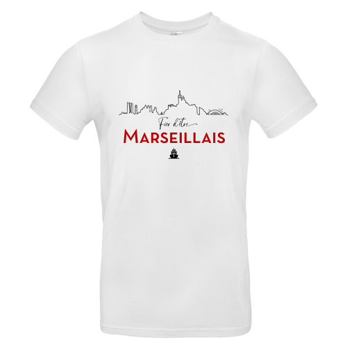 T-shirt blanc Fier d'être Marseillais