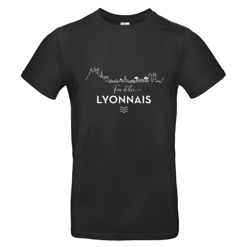 T-shirt noir Fier d'être Lyonnais