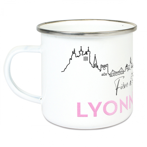 Tasse émaillée Fier d'être Lyonnais