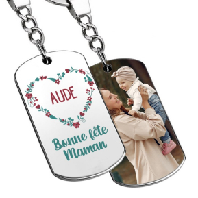 Porte-clés personnalisé avec photo imprimée Bonne fête maman Porte-clés personnalisé avec photo imprimée Bonne fête maman