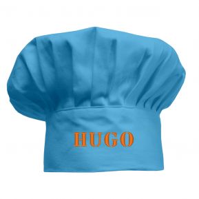 Toque de chef enfant turquoise personnalisée