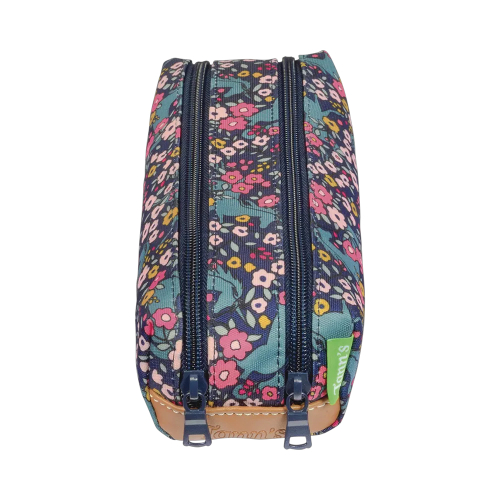 Trousse Tann's Alba double zip de profil