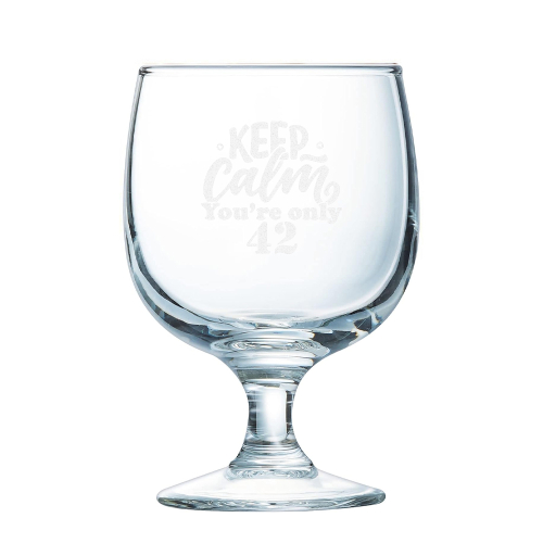 Verre à pastis gravé Anniversaire keep calm 42