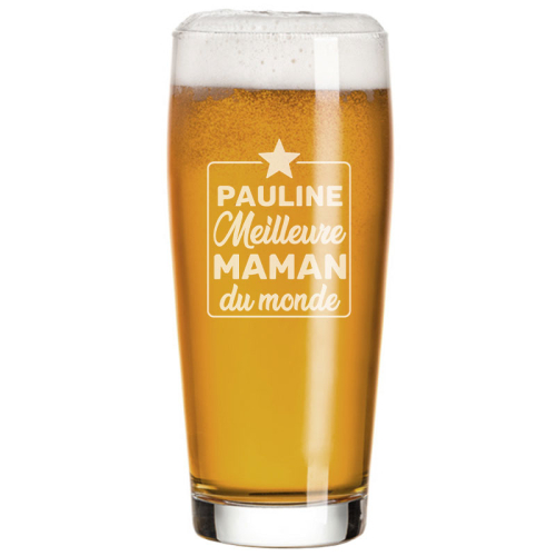 Verre à bière meilleur maman
