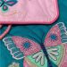 Sac à dos Stephen Joseph Papillon turquoise et rose brodé - détail motif