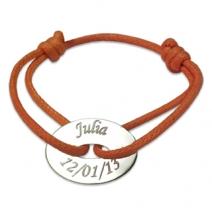 Bracelet jeton ovale gravé
