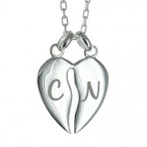Pendentif coeur sécable