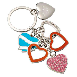 Porte-clés coeur personnalisé gravé