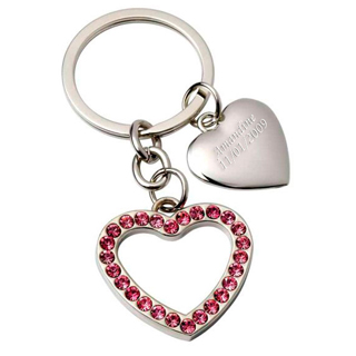 Porte-clés coeur personnalisé gravé
