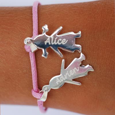 Bracelet chérubin gravé