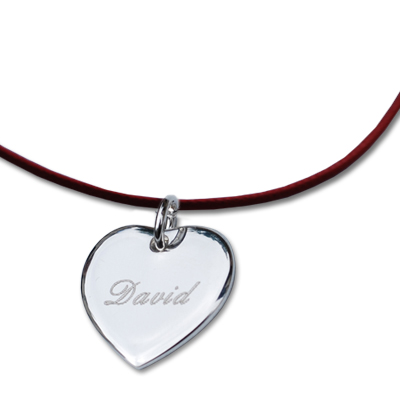 Pendentif coeur prénom gravé