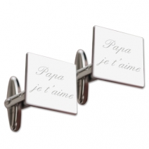 Boutons de manchette personnalisés carrés
