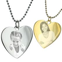 Pendentif coeur photo personnalisé