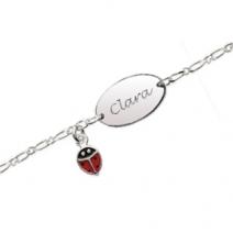Bracelet enfant coccinelle