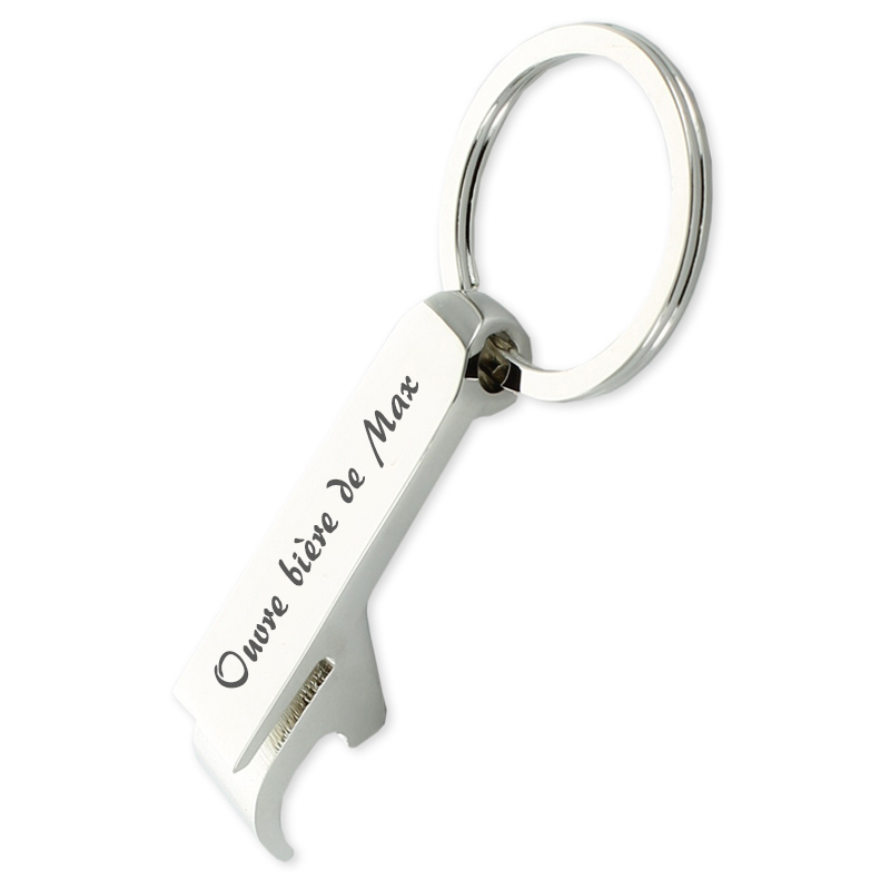 Porte-clés ouvre bouteille prénom gravé