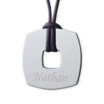Pendentif jeton carré