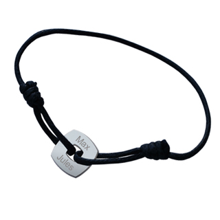 bracelet jeton carré