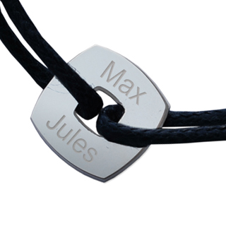 bracelet jeton carré