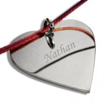 Pendentif grand coeur personnalisé